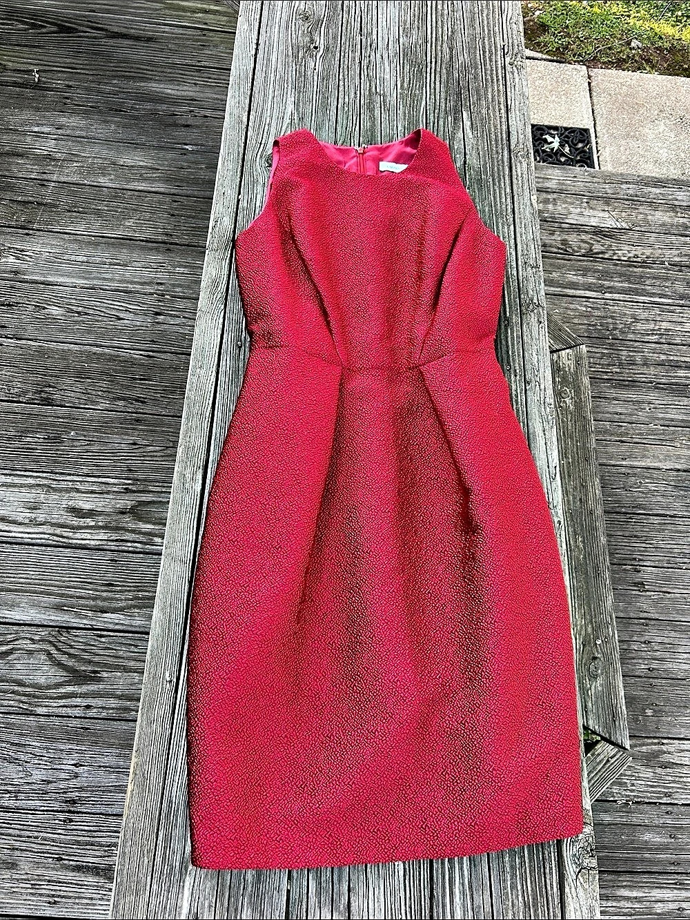 Carmen Marc Valvo Textured Mini Dress in Pink Size 10 NWT